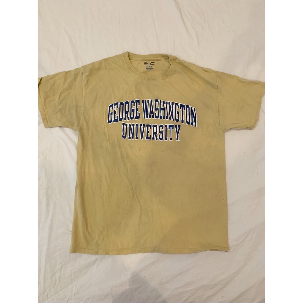Light yellow George Washington University tee